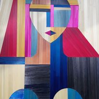 tableau marqueterie de paille