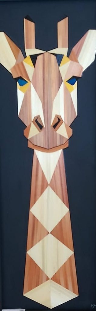 tableau marqueterie de paille