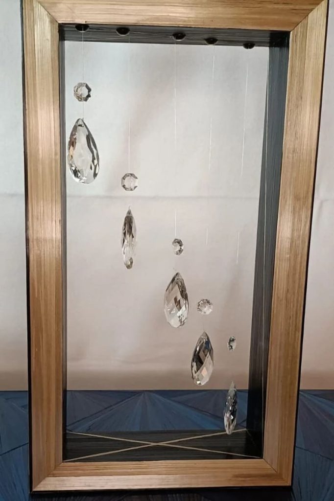 lampe marqueterie de paille