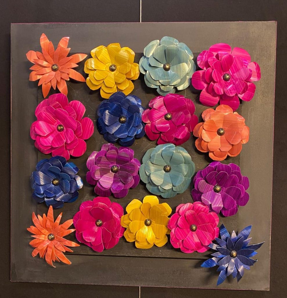 Tableau marqueterie de paille