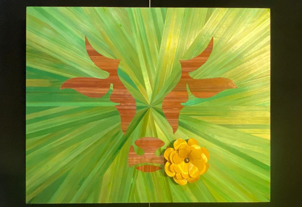 Tableau marqueterie de paille