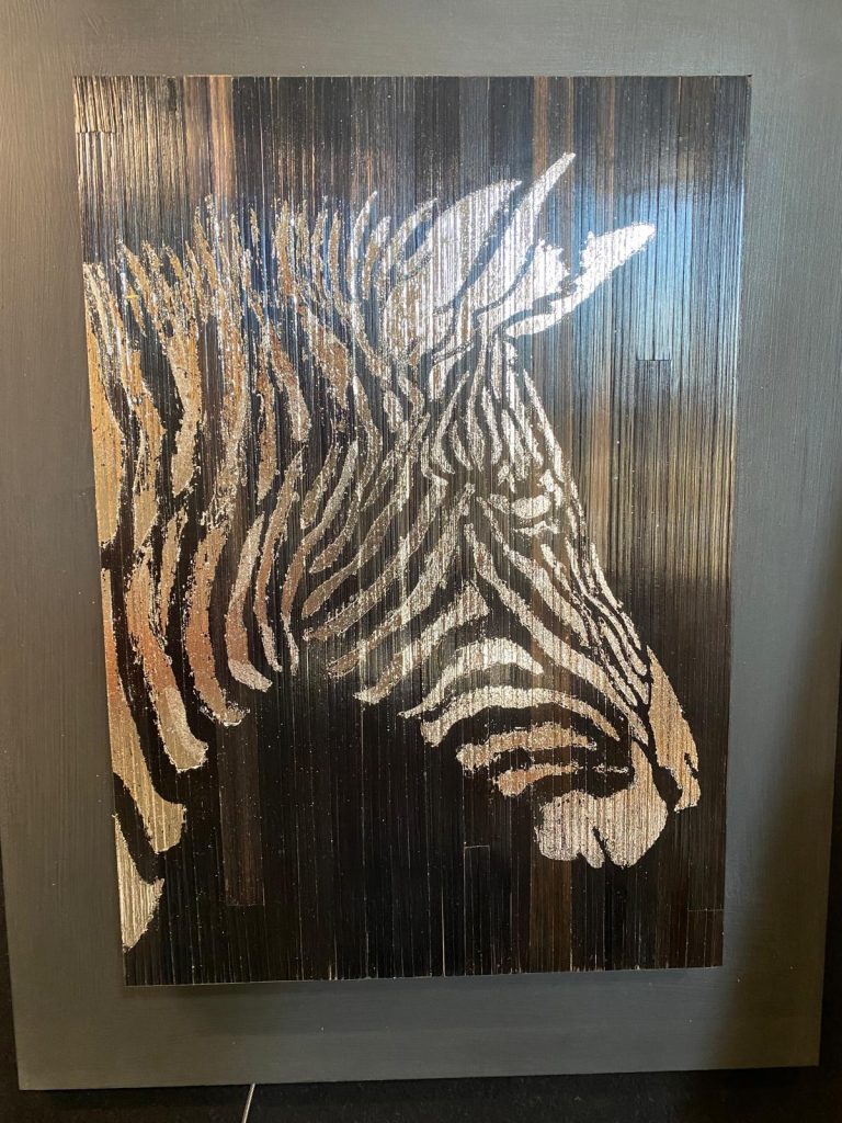 tableau marqueterie de paille