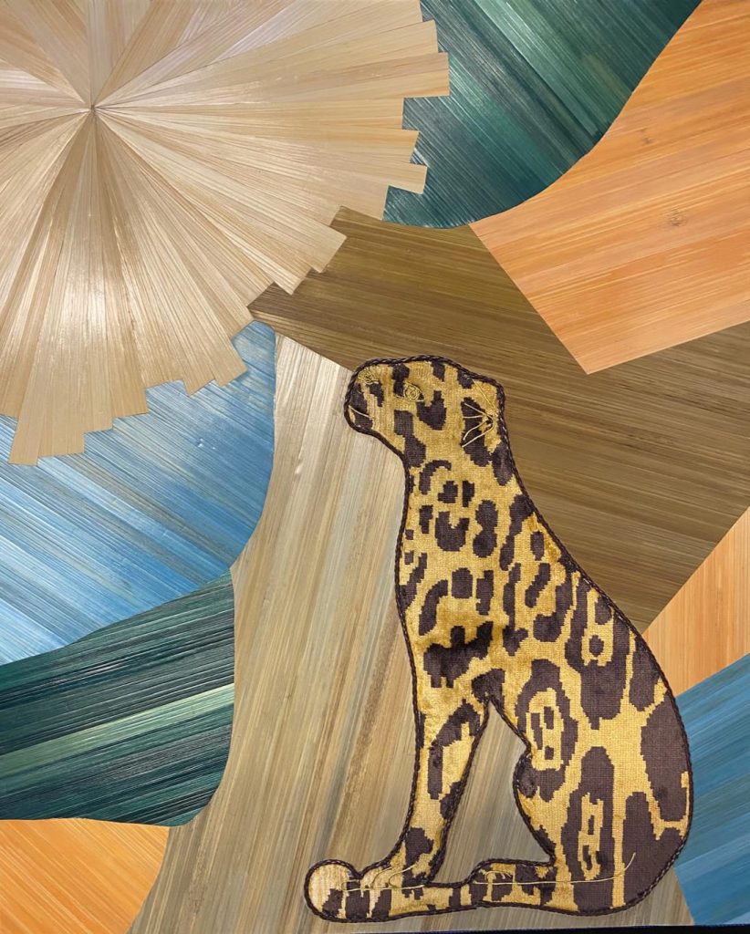 tableau marqueterie de paille