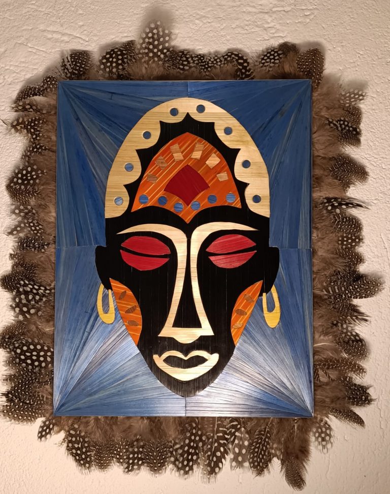 Tableau marqueterie de paille