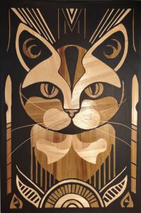 Tableau marqueterie de paille