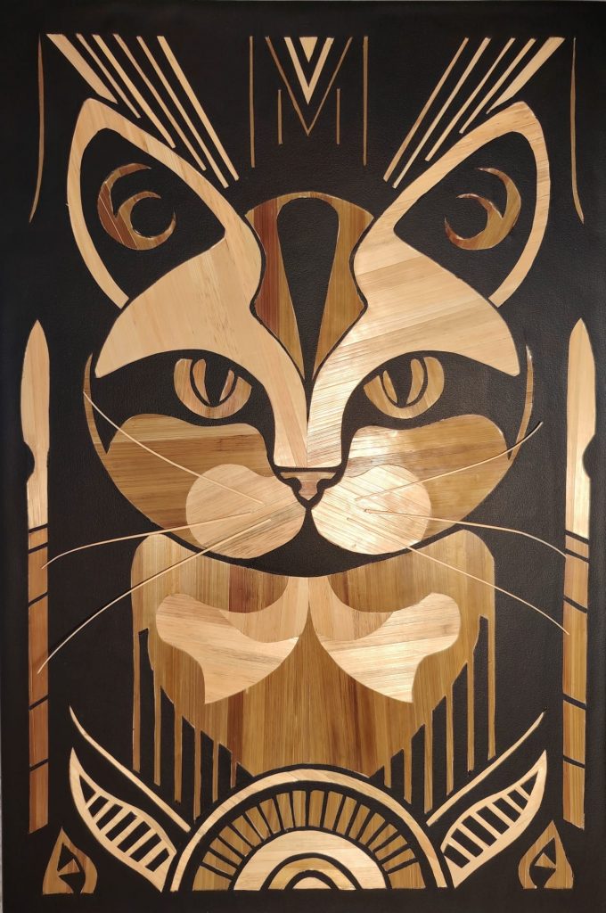 Tableau marqueterie de paille