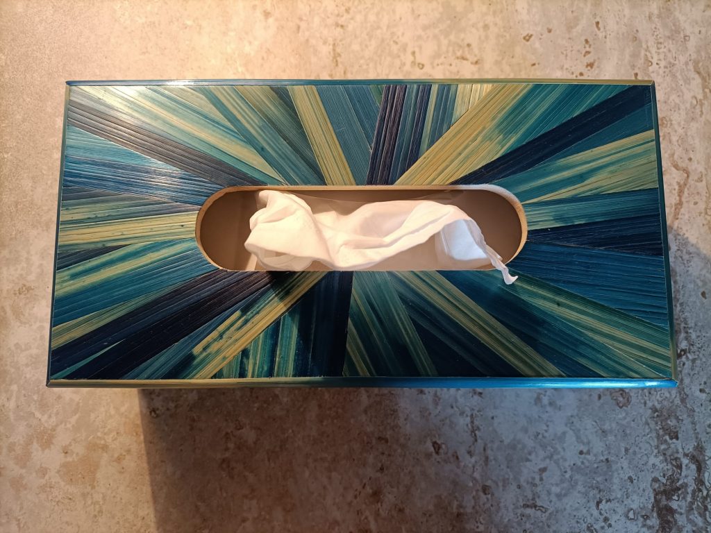 Boite marqueterie de paille